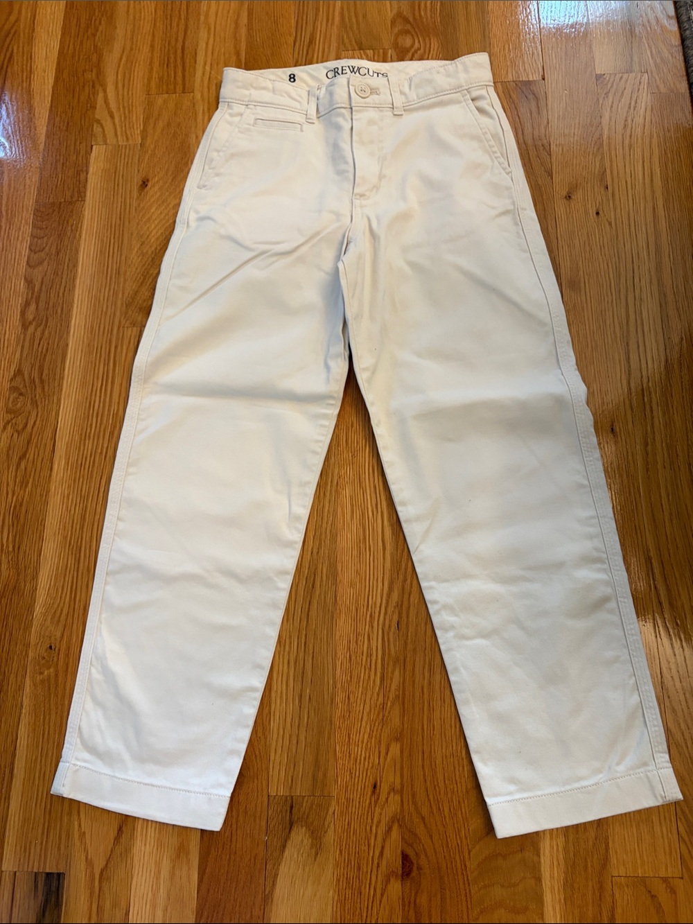 Crewcuts Cream-White Chino Pants for Kids